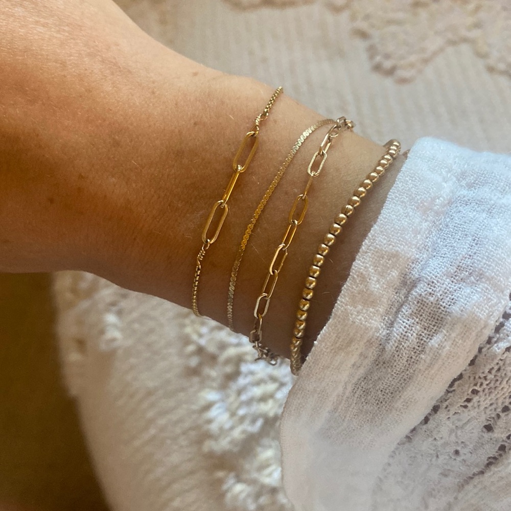 Gold 3 Link Adjustable Bracelet